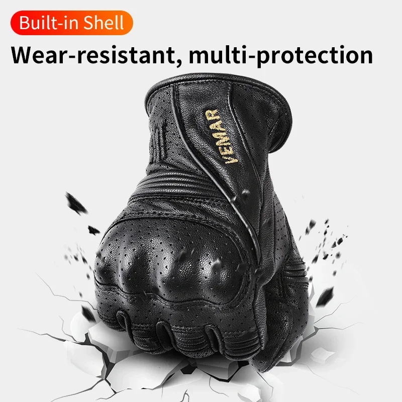 Vemar Motorcycle Retro Goat Leather Men Gloves Motorbike Bicycle Women Riding Camping Hiking Guantes Moto Wear-Resistant Gloves
Vemar Motorcycle Retro Goat Leather Men Gloves Motorbike Bicycle Women Riding Camping Hiking Guantes Moto Wear-Resistant Gloves