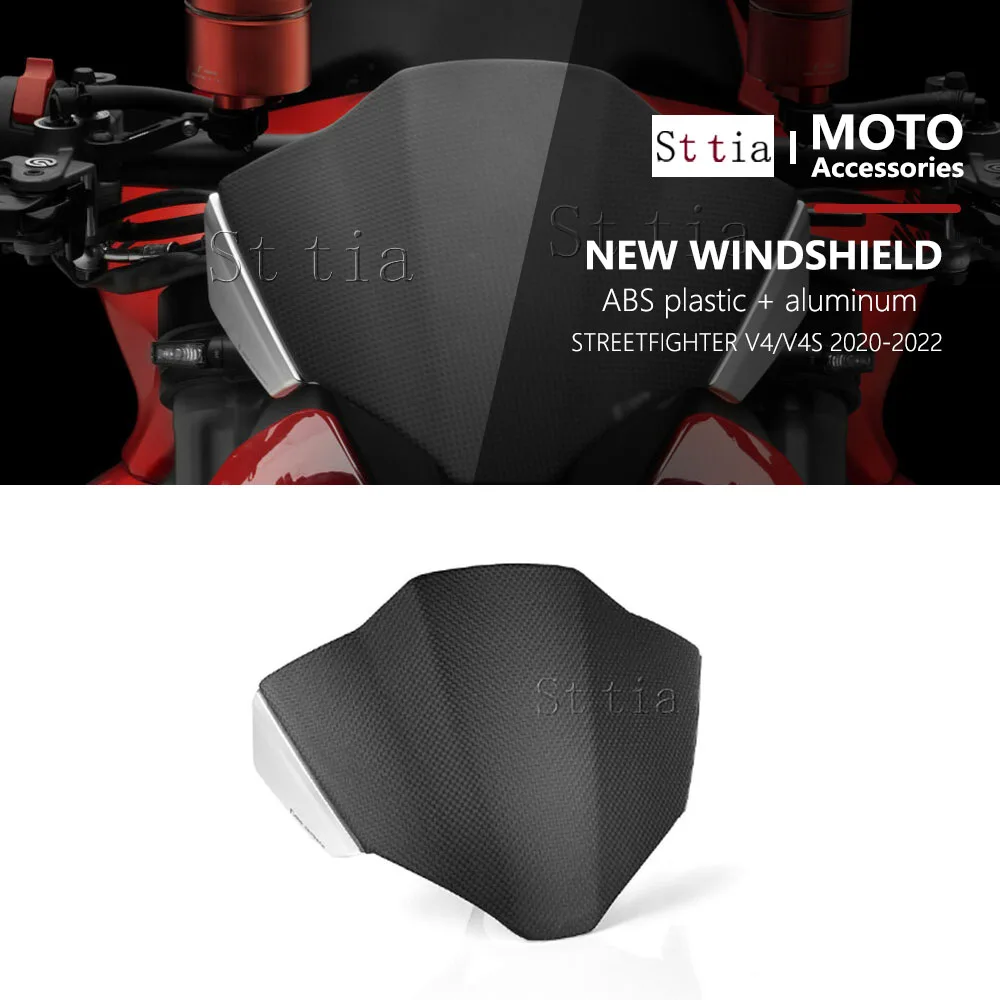 New Windshield Wind Screen Motorcycle Accessories Wind Deflector Shield Screen For Ducati STREETFIGHTER V4 S V4S 2021 2022 2023
New Windshield Wind Screen Motorcycle Accessories Wind Deflector Shield Screen For Ducati STREETFIGHTER V4 S V4S 2021 2022 2023