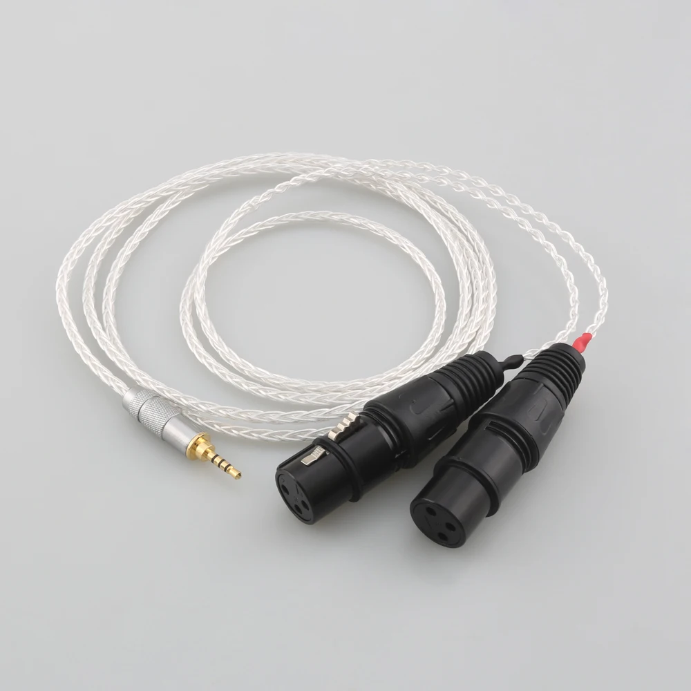 HIFI 4.4/3.5/2.5mm 8 core TRRS Balanced Male to 2x 3pin XLR Female Cable 1/4 6.35 to XLR Balanced Silver Plated Adapter Cable
HIFI 4.4/3.5/2.5mm 8 core TRRS Balanced Male to 2x 3pin XLR Female Cable 1/4 6.35 to XLR Balanced Silver Plated Adapter Cable