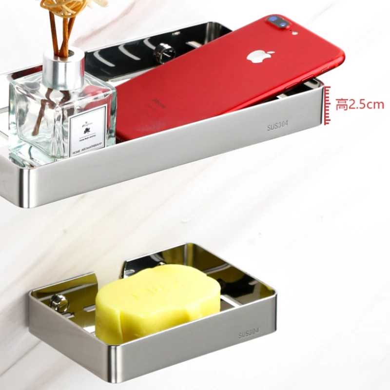 Stainless steel soap rack, non-perforated bathroom wall soap dish
Stainless steel soap rack, non-perforated bathroom wall soap dish