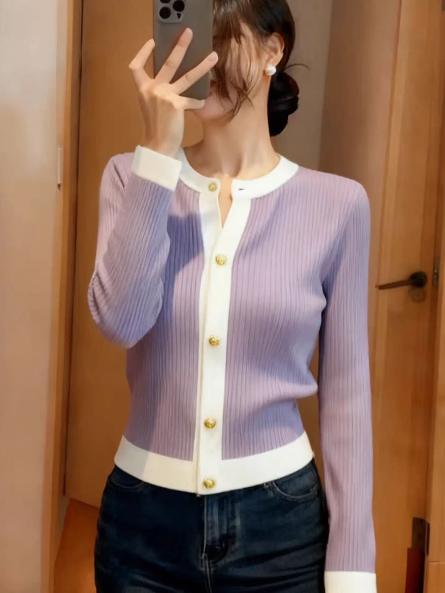 Ele Long Sve Knitted Open Cardigan Women's Faion Color Blo Camere Sweater Winter Warmth Heat Generation Trend
Ele Long Sve Knitted Open Cardigan Women's Faion Color Blo Camere Sweater Winter Warmth Heat Generation Trend