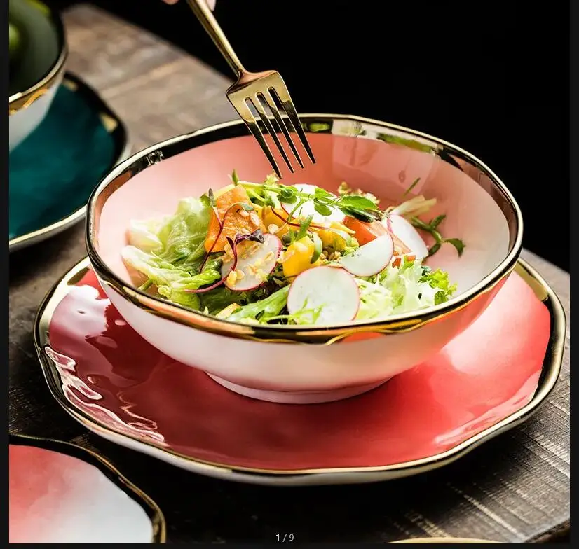 Phnom Penh Ceramic Plate Gradient Decorative Plates Round Dinner Fruit Salad Bowl Dessert Cake Pan Noodle Steak
Phnom Penh Ceramic Plate Gradient Decorative Plates Round Dinner Fruit Salad Bowl Dessert Cake Pan Noodle Steak