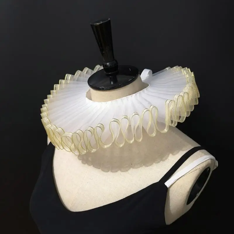 39BD Women's Decorative Shakespearean Ruffled Neck Accessory False Collar Historical Costume Gothic Role Play Event Neck Ruff
39BD Women's Decorative Shakespearean Ruffled Neck Accessory False Collar Historical Costume Gothic Role Play Event Neck Ruff
