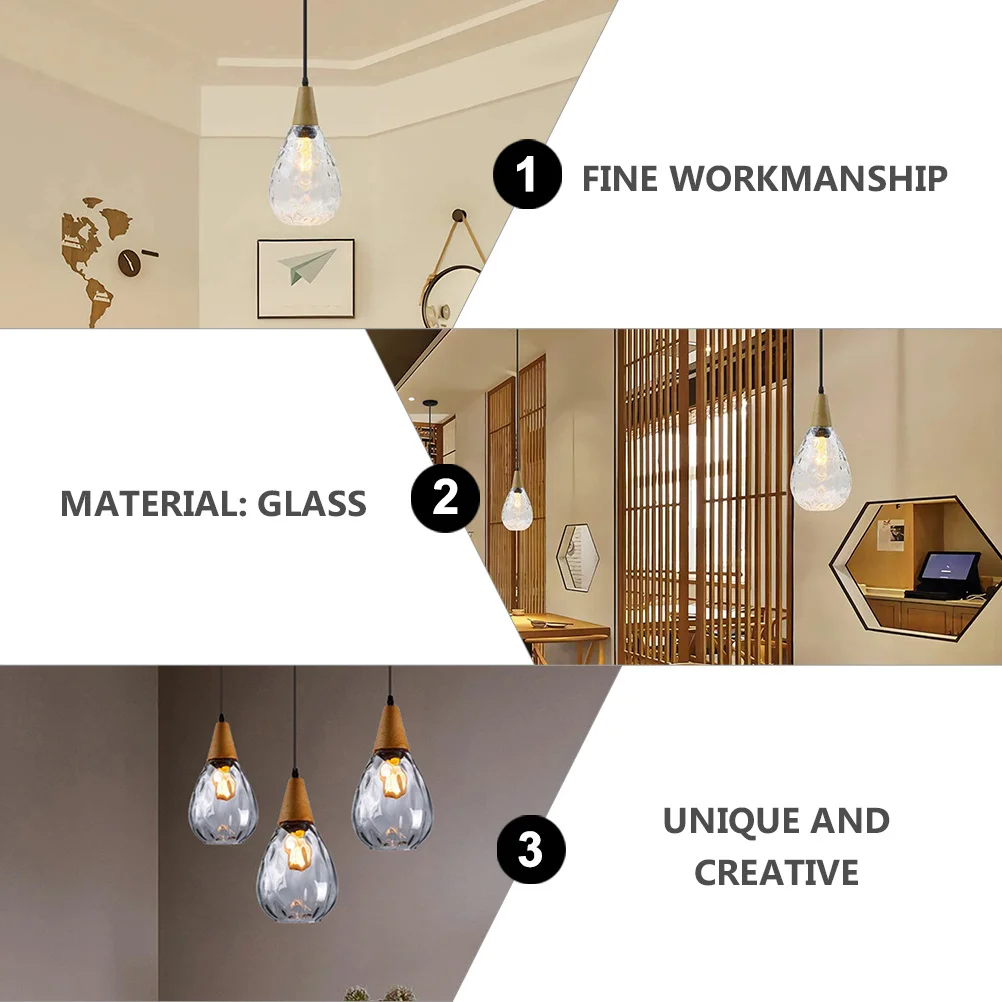 Creative Glass Water Drop Pendant Lamp Modern Ceiling Light Without Bulb for Living Room Dining Room Bedroom Decorative
Creative Glass Water Drop Pendant Lamp Modern Ceiling Light Without Bulb for Living Room Dining Room Bedroom Decorative