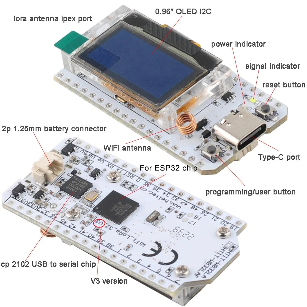 Комплект LoRa32 V3 с основным контроллером ESP32 S3FN8 и модулем LoRa для интеграции с Meshtastic и LoRaWAN
Комплект LoRa32 V3 с основным контроллером ESP32 S3FN8 и модулем LoRa для интеграции с Meshtastic и LoRaWAN