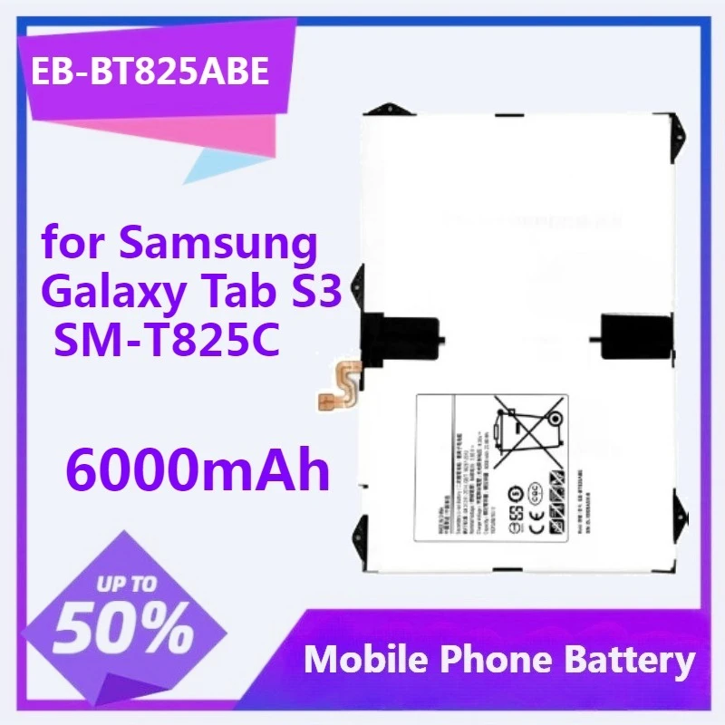 EB-BT825ABE for Samsung Galaxy Tab S3 SM-T825C SM-T820 SM-T825 SM-T825Y 6000mAh Battery
EB-BT825ABE for Samsung Galaxy Tab S3 SM-T825C SM-T820 SM-T825 SM-T825Y 6000mAh Battery