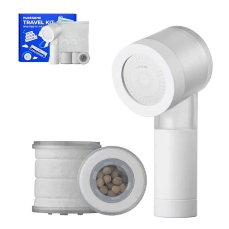 Puresome Travel Mini Shower Head Set with Pure Filter Compact Portable Shower Kit with High-Pressure Spray Chlorine and Calcium
Puresome Travel Mini Shower Head Set with Pure Filter Compact Portable Shower Kit with High-Pressure Spray Chlorine and Calcium