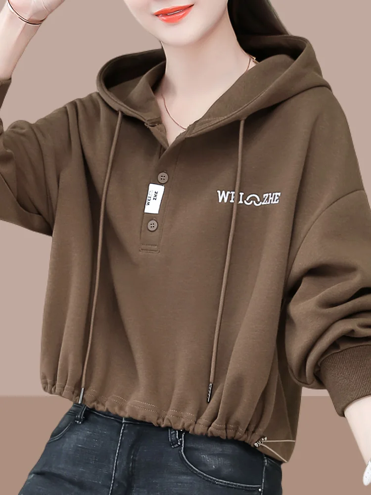 Fashionable Short Hoodie Women's Spring Autumn Thin Top Small Size Ladies' Clothing Casual Comfortable Polyester Cotton Blend...
Fashionable Short Hoodie Women's Spring Autumn Thin Top Small Size Ladies' Clothing Casual Comfortable Polyester Cotton Blend...