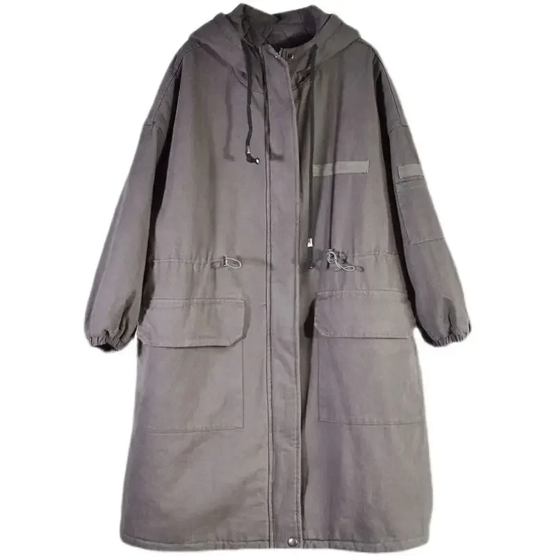 Осенне-зимняя женская негабаритная ветрозащитная рабочая одежда с капюшоном, хлопковая куртка
Осенне-зимняя женская негабаритная ветрозащитная рабочая одежда с капюшоном, хлопковая куртка