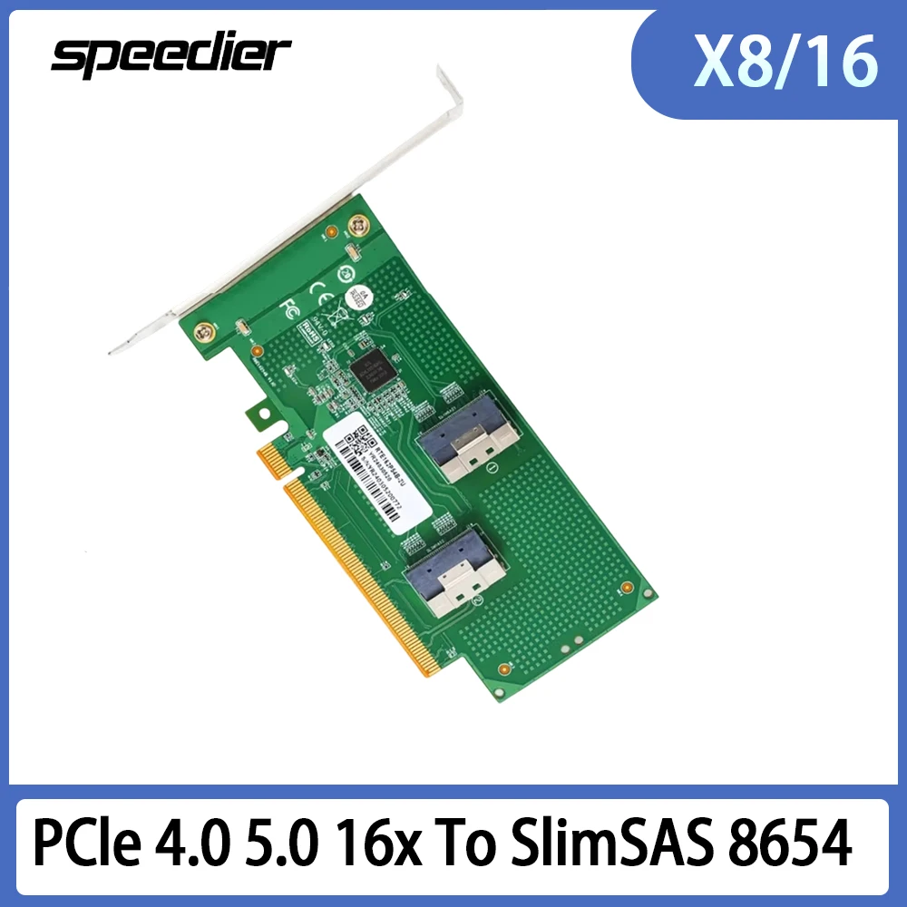 PCIe 4.0 5.0 16x To SlimSAS SFF-8654 Baseplate Single Slot GPU Graphics Card,Expansion Adapter Cable,MCIO Split Card External,
PCIe 4.0 5.0 16x To SlimSAS SFF-8654 Baseplate Single Slot GPU Graphics Card,Expansion Adapter Cable,MCIO Split Card External,