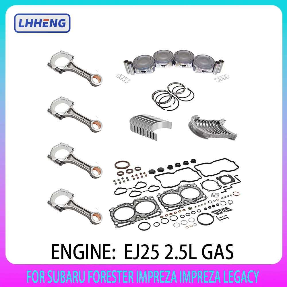 Overhaul kit Cylinder Gasket bearing Connecting rod Piston Set kit For SUBARU 2.5 L T EJ25 GAS FORESTER IMPREZA IMPREZA LEGACY
Overhaul kit Cylinder Gasket bearing Connecting rod Piston Set kit For SUBARU 2.5 L T EJ25 GAS FORESTER IMPREZA IMPREZA LEGACY