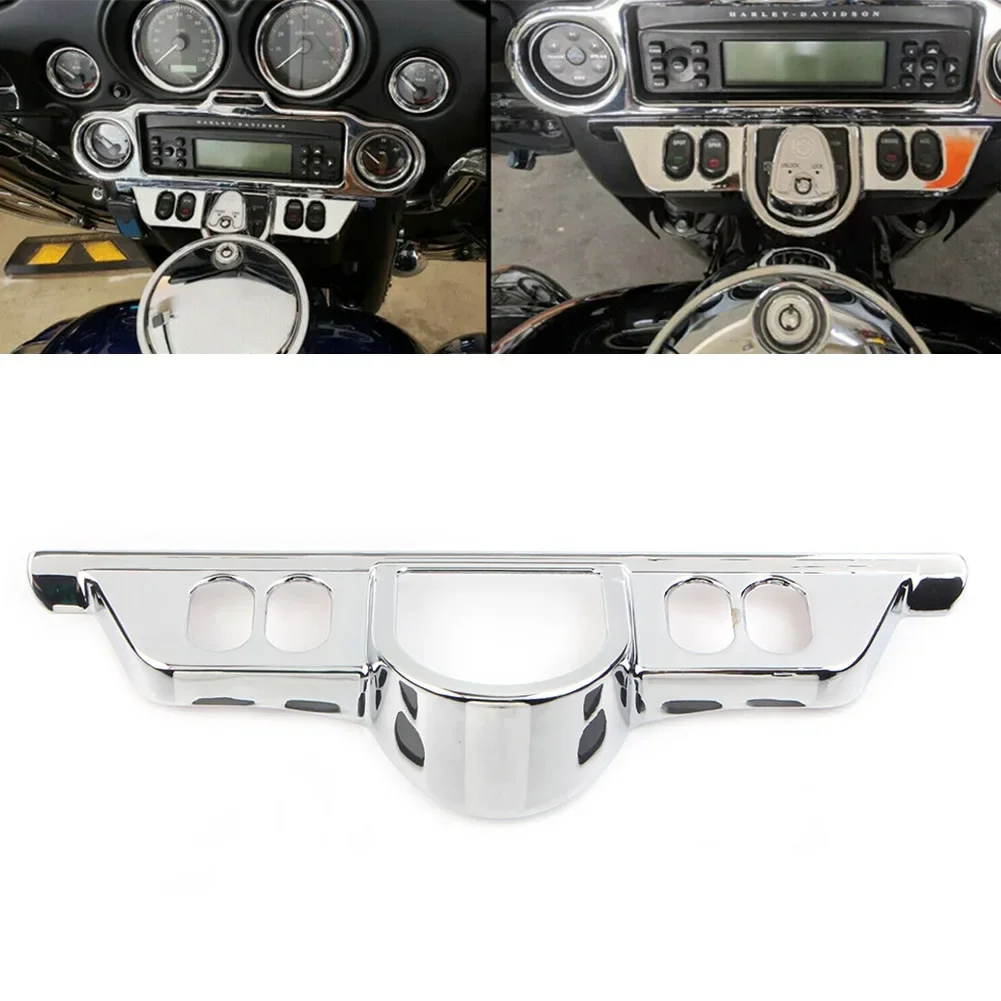 Chrome Motorcycle Fairing Switch Panel Dash Accent Cover for Harley Electra Glide 1996-2013 & Street Glide 2006-2013
Chrome Motorcycle Fairing Switch Panel Dash Accent Cover for Harley Electra Glide 1996-2013 & Street Glide 2006-2013
