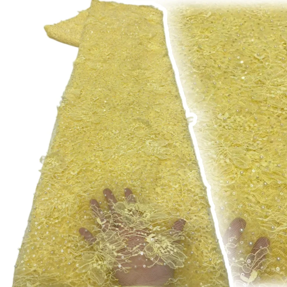 Fashion Nigerian Embroidery Beaded Lace 2026 French Sequins Tulle Lace African Lace Fabric For Wedding Party Dress Sewing 2709
Fashion Nigerian Embroidery Beaded Lace 2026 French Sequins Tulle Lace African Lace Fabric For Wedding Party Dress Sewing 2709