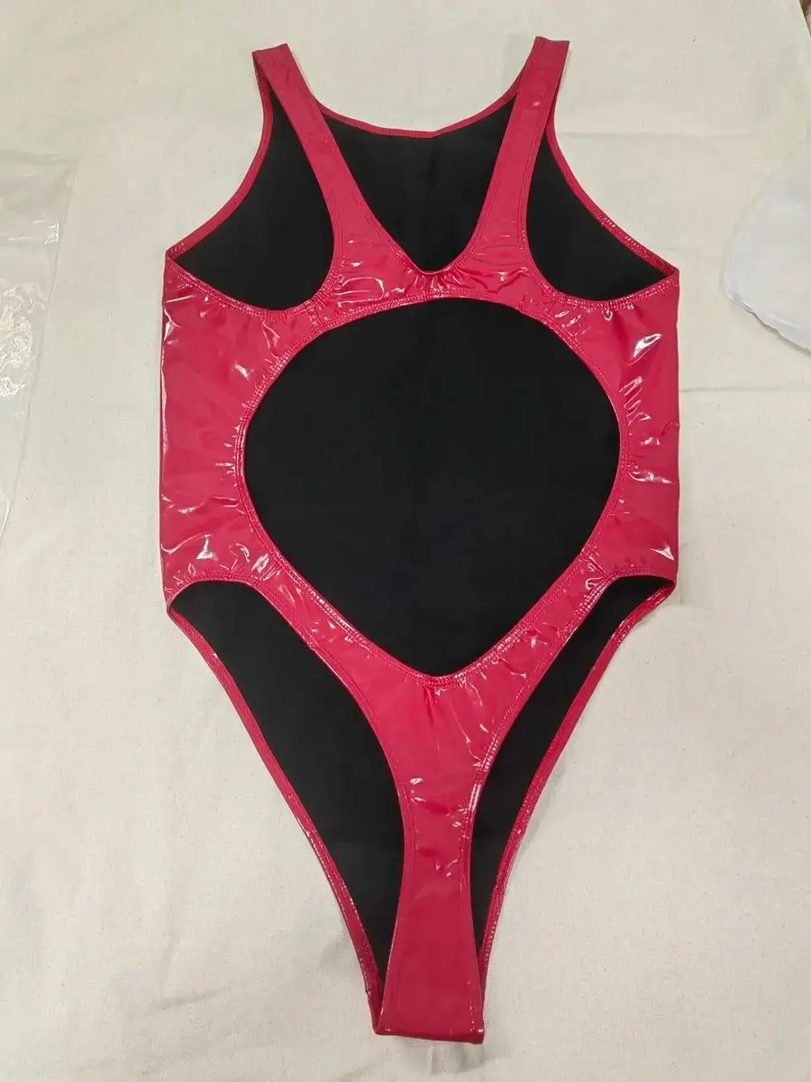 S-3XL Wet Look PVC Swimsuit Sleeveless Backless Catsuit Shiny PU Leather Bodysuit Tights Body Teddies High Cut Sukumizu Leotard
S-3XL Wet Look PVC Swimsuit Sleeveless Backless Catsuit Shiny PU Leather Bodysuit Tights Body Teddies High Cut Sukumizu Leotard