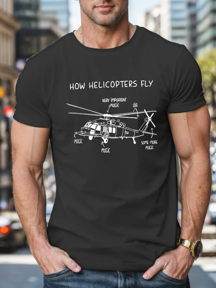 with a Design on How Helicopters Operate pattern design -100% cotton casual O-neck short-sleeved men's printed T-shirt.
with a Design on How Helicopters Operate pattern design -100% cotton casual O-neck short-sleeved men's printed T-shirt.