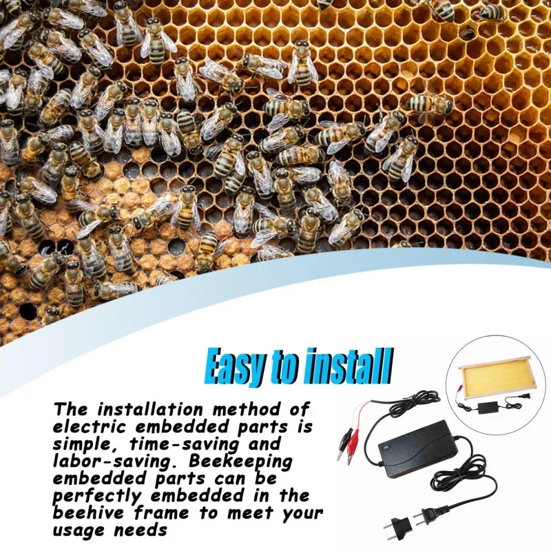 【LAST CHANCE】Электрическое нагревательное устройство 60 Вт для улья, восковая основа, встраиватель проволоки для пчел, инструмент, вилка европейского стандарта
【LAST CHANCE】Электрическое нагревательное устройство 60 Вт для улья, восковая основа, встраиватель проволоки для пчел, инструмент, вилка европейского стандарта