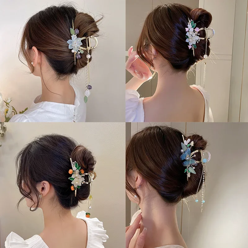New Persimmon Tassels Ginkgo Leaves Glazed Hair Claw Hairpin for Women Summer Flower Large Shark Clip Headwear Hair Accessories
New Persimmon Tassels Ginkgo Leaves Glazed Hair Claw Hairpin for Women Summer Flower Large Shark Clip Headwear Hair Accessories