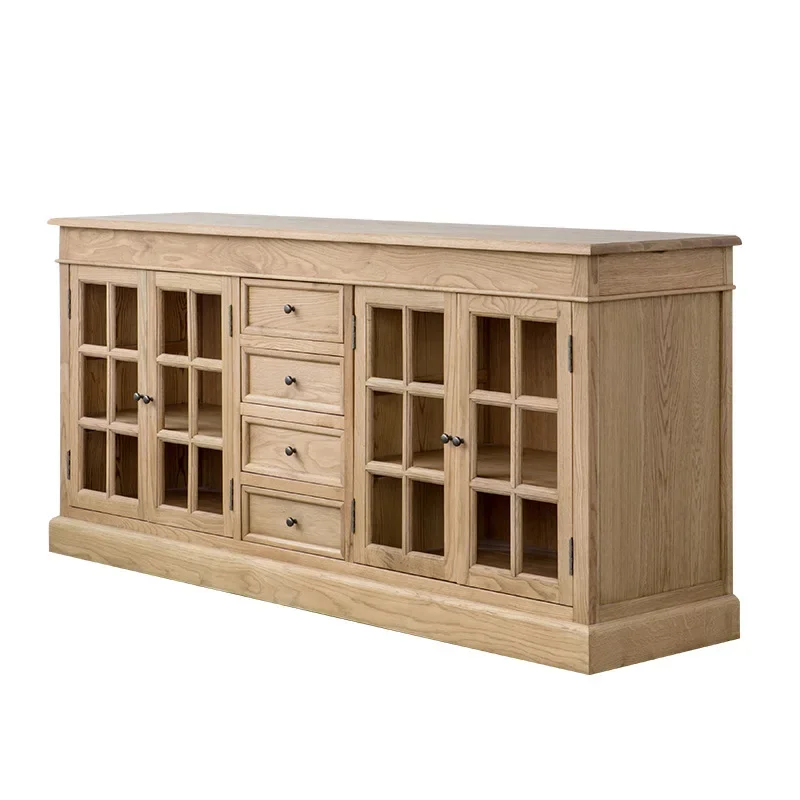 North American country entrance storage side cabinet retro solid wood cabinet living room against the wall household cupboard
North American country entrance storage side cabinet retro solid wood cabinet living room against the wall household cupboard