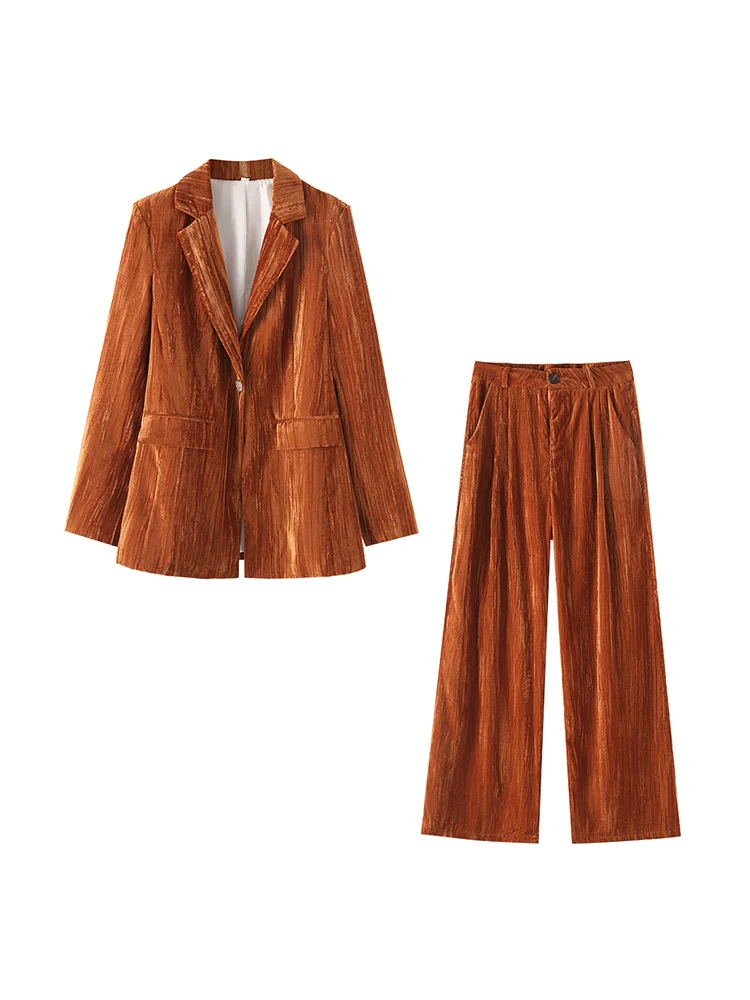 Willshela Women Fashion 2 Piece Set Solid Single Breasted Blazer & Vintage Front Zipper Trousers Female Chic Lady Pants Sets
Willshela Women Fashion 2 Piece Set Solid Single Breasted Blazer & Vintage Front Zipper Trousers Female Chic Lady Pants Sets