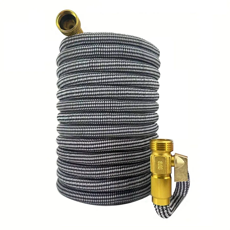 Grey White Braided Expandable Garden Hose with Brass Valve Connector Heavy Duty Flexible Water Pipe for Outdoor Irrigation
Grey White Braided Expandable Garden Hose with Brass Valve Connector Heavy Duty Flexible Water Pipe for Outdoor Irrigation