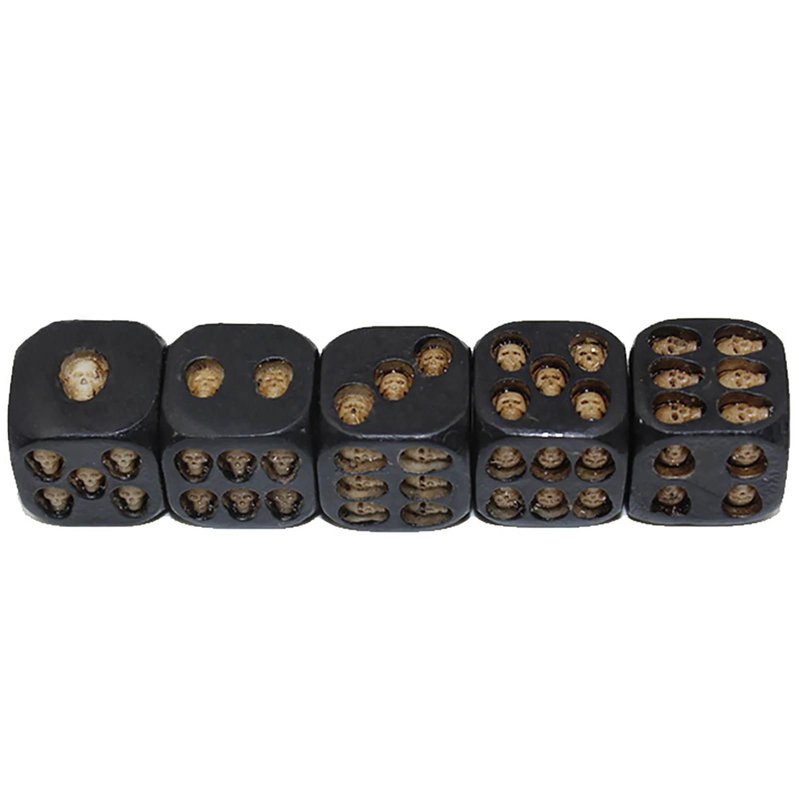 Gothic Style 5 Pieces 3D Skeleton Face Gaming Dice Black Skeleton Dice Handmade Vintage Dice Table Decoration for Party Bars
Gothic Style 5 Pieces 3D Skeleton Face Gaming Dice Black Skeleton Dice Handmade Vintage Dice Table Decoration for Party Bars