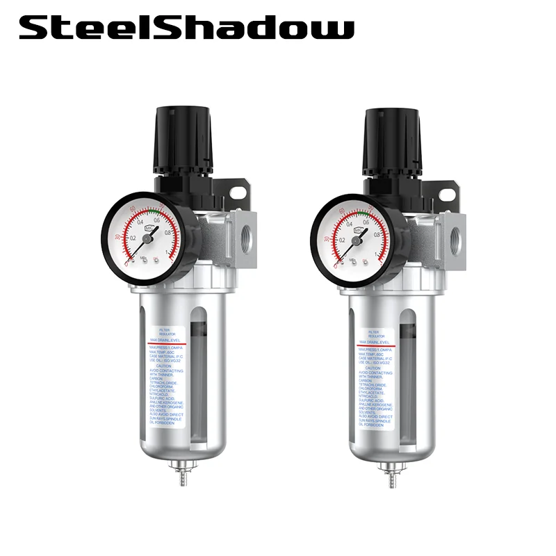 Air Compressor SFR-200 1/4 SFR-300 3/8 SFR-400 1/2 Moisture Water Oil Lubricator Trap Copper Filter Regulator Air Regulator
Air Compressor SFR-200 1/4 SFR-300 3/8 SFR-400 1/2 Moisture Water Oil Lubricator Trap Copper Filter Regulator Air Regulator