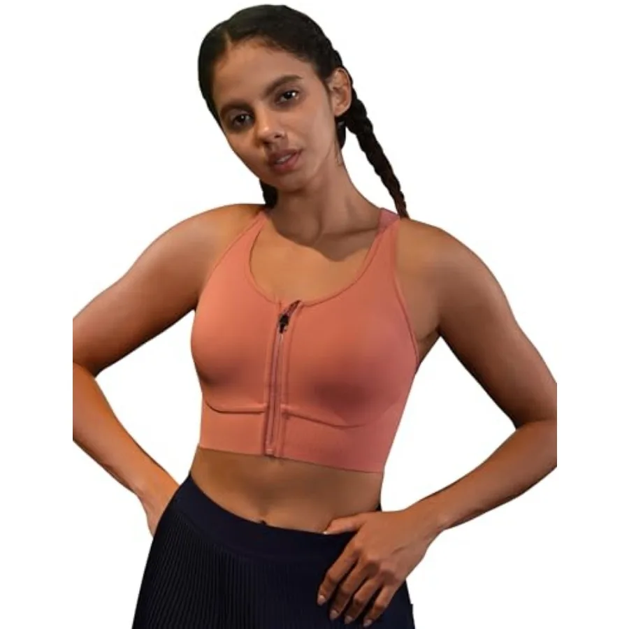 Cordaw Front Zipper Racerback Sports Bra for Women, High Impact and Molded Cups, Supportive for Running Gym
Cordaw Front Zipper Racerback Sports Bra for Women, High Impact and Molded Cups, Supportive for Running Gym