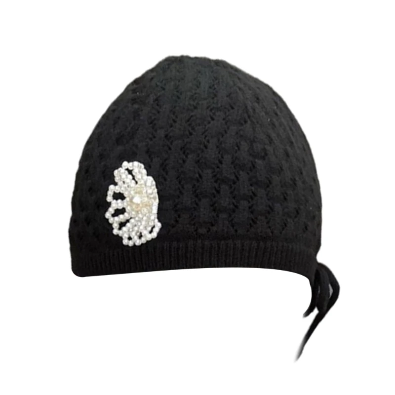 Pullover Hat Fashion Knitting Pearls Flower Hat Girl Headwear for Vacation Breathable Skull Hat All Matching Hat
Pullover Hat Fashion Knitting Pearls Flower Hat Girl Headwear for Vacation Breathable Skull Hat All Matching Hat
