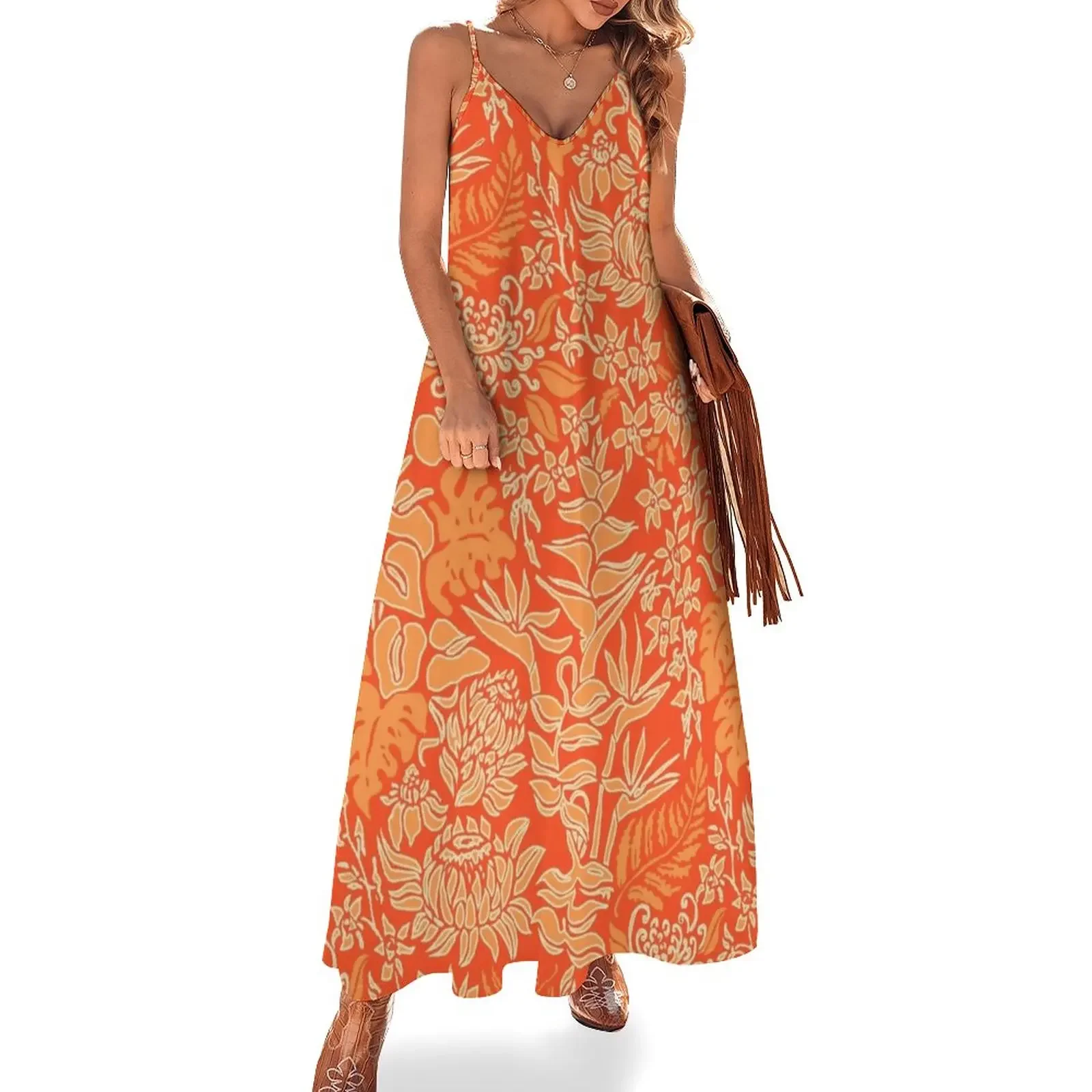 Kauai Morning Hawaiian Protea Floral - Papaya Sleeveless Dress Women's summer long dress Women's skirt Dress
Kauai Morning Hawaiian Protea Floral - Papaya Sleeveless Dress Women's summer long dress Women's skirt Dress