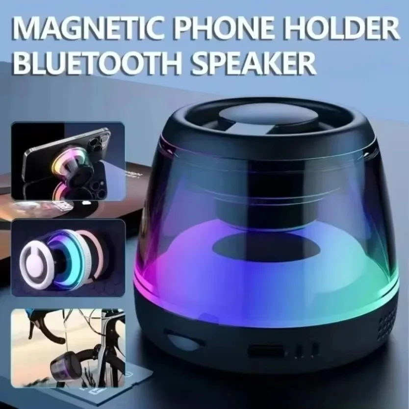 Motorcycle Audio With LED Lights Bluetooth-compatible Speaker Magnetic Holder for Camping Parties Outdoor Sports Office Work
Motorcycle Audio With LED Lights Bluetooth-compatible Speaker Magnetic Holder for Camping Parties Outdoor Sports Office Work
