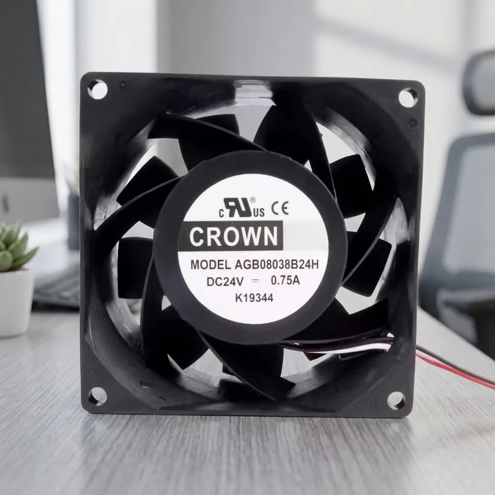 For CROWN AGB08038B24H 8038 DC24V 0.75A 8CM 3-Wire Silent Cooling Fan
For CROWN AGB08038B24H 8038 DC24V 0.75A 8CM 3-Wire Silent Cooling Fan
