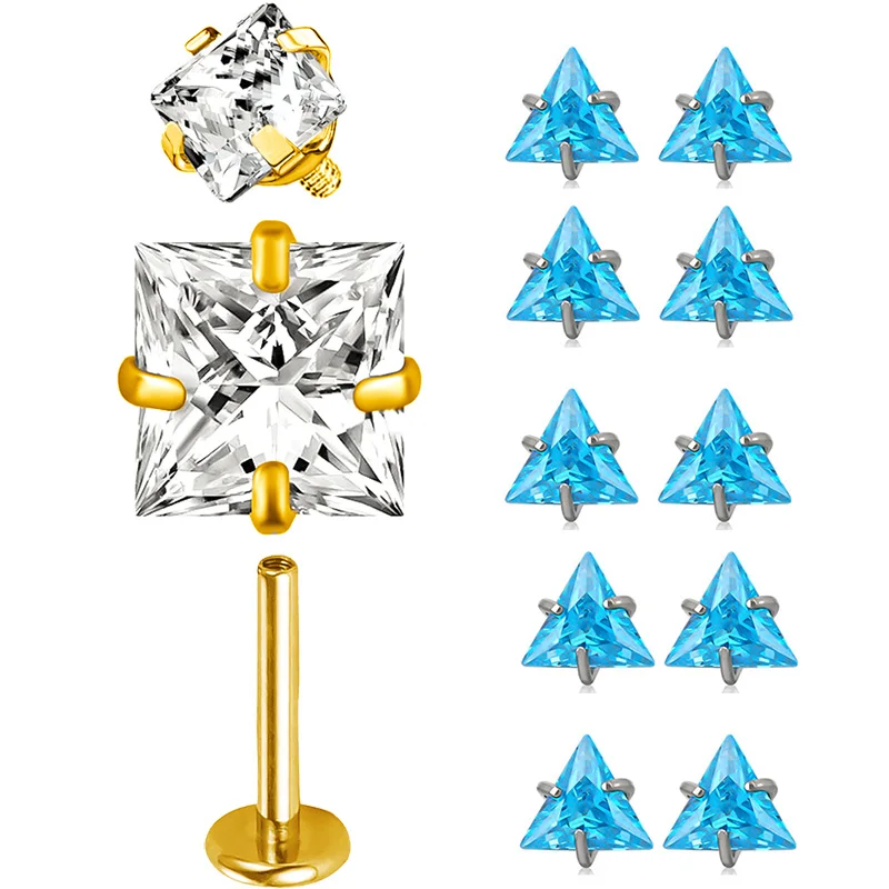 10 Pcs ASTM F 136 Ttianium 0.9mm Threaded Ear Studs Head Zircon PIERC Labret Lip Earring Body Piercing Jewelry Factory Wholesale
10 Pcs ASTM F 136 Ttianium 0.9mm Threaded Ear Studs Head Zircon PIERC Labret Lip Earring Body Piercing Jewelry Factory Wholesale