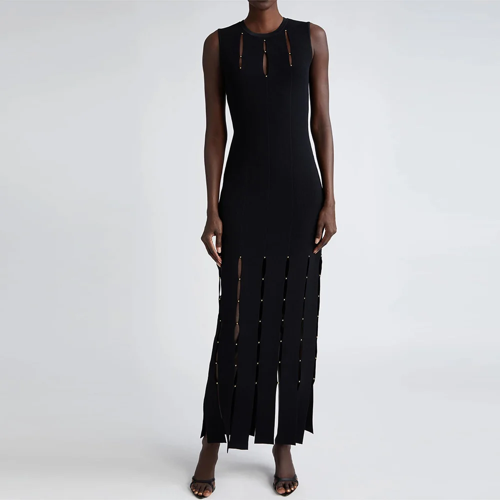 Classic Black Crew Neck Sleeveless Evening Dress Customized Jersey Straight Beading Party Dresses Ankle Length Prom Dress
Classic Black Crew Neck Sleeveless Evening Dress Customized Jersey Straight Beading Party Dresses Ankle Length Prom Dress