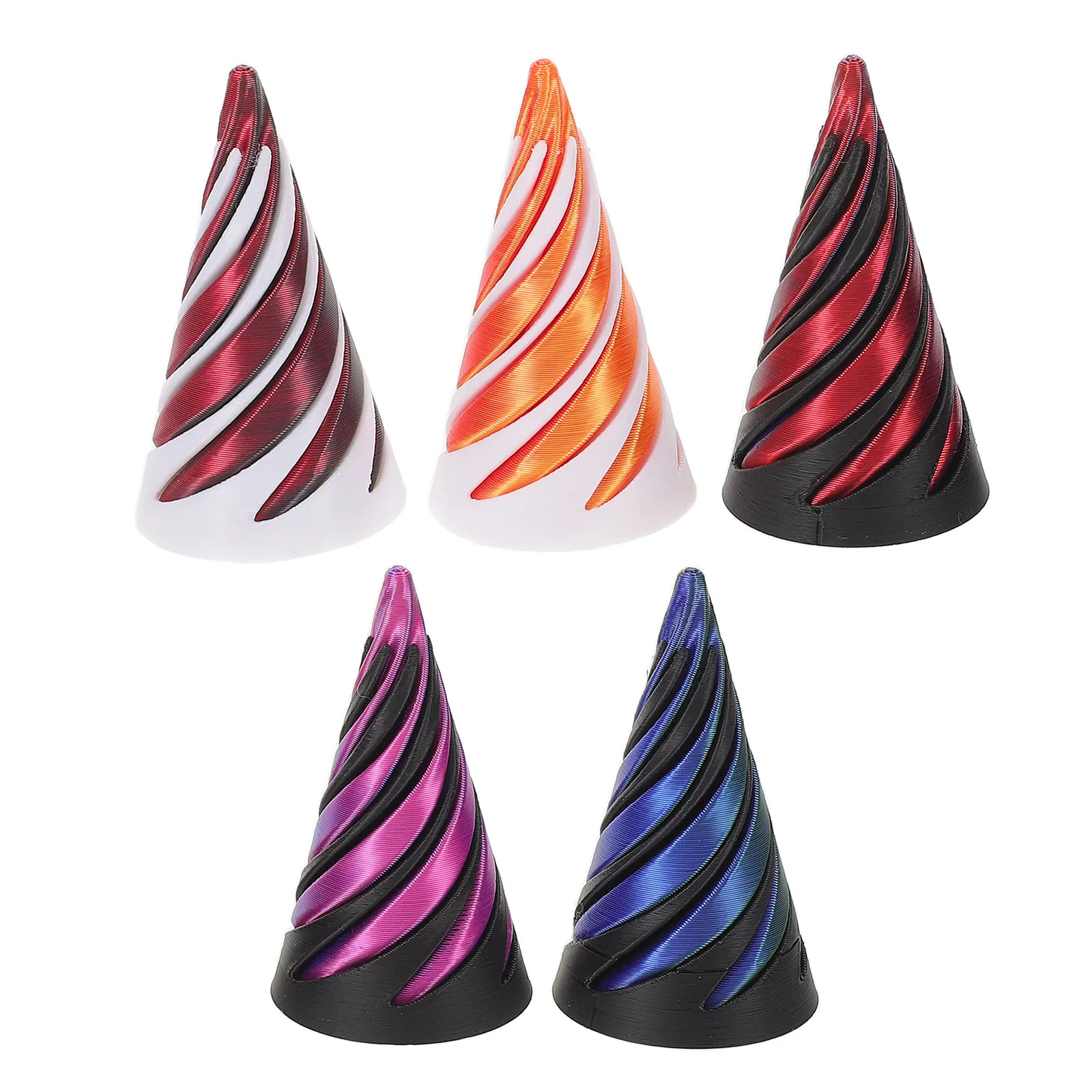 5Pcs Spiral Cone Fidget Printed 3D Pyramid Passthrough Desktop Decoration Sensory Office Stress Relief Brain Teaser
5Pcs Spiral Cone Fidget Printed 3D Pyramid Passthrough Desktop Decoration Sensory Office Stress Relief Brain Teaser