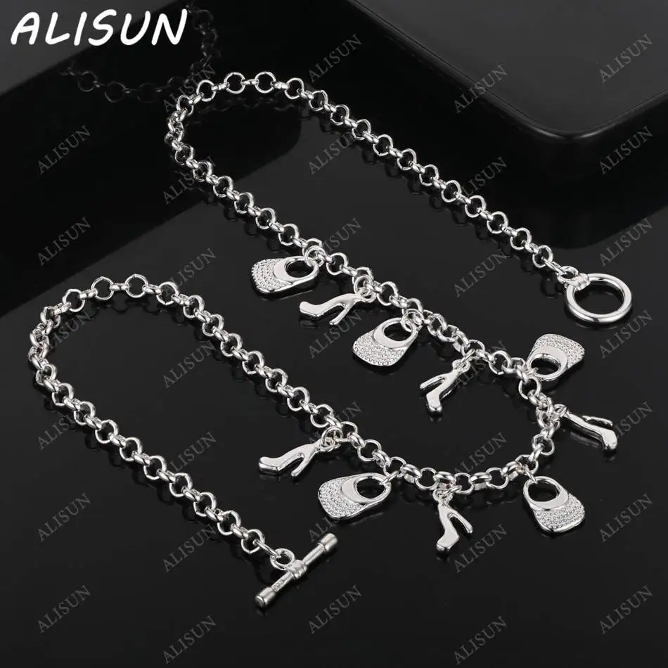 ALISUN 925 Sterling Silver 45cm Shoes And Bags Pendants Necklace For Women Anniversary Gift Popular Wild Fashion Romantic 
ALISUN 925 Sterling Silver 45cm Shoes And Bags Pendants Necklace For Women Anniversary Gift Popular Wild Fashion Romantic