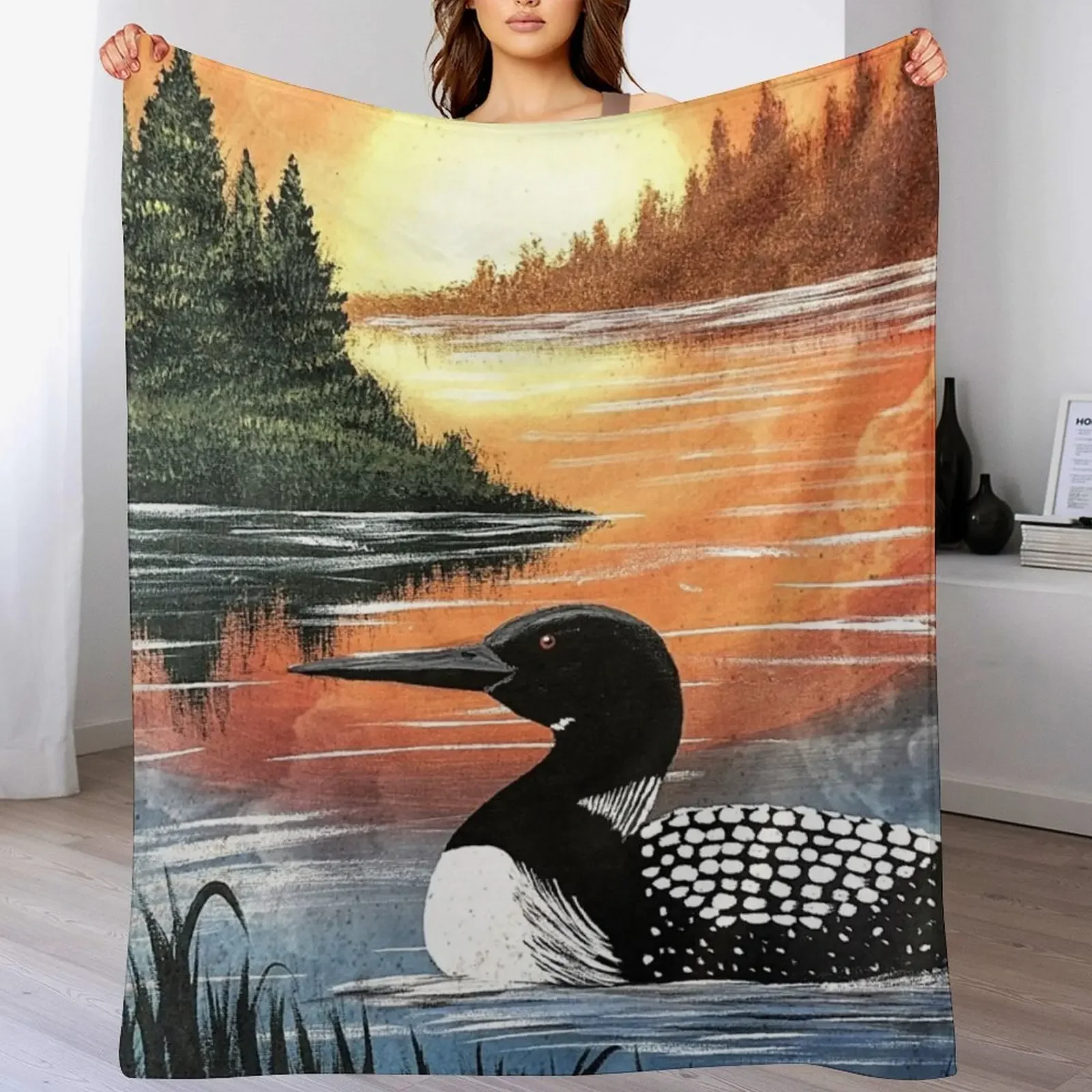 Sunset Loon Throw Blanket For Decorative Sofa Blankets For Bed cosplay anime Luxury Blankets
Sunset Loon Throw Blanket For Decorative Sofa Blankets For Bed cosplay anime Luxury Blankets