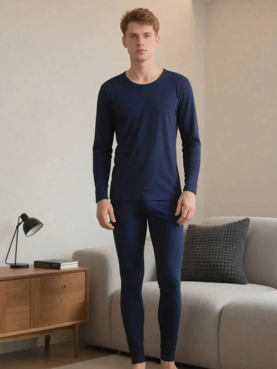 Men's 2-Piece Thermal Underwear Set: Round-Neck Long Sleeve Top & Fitted Pants
Men's 2-Piece Thermal Underwear Set: Round-Neck Long Sleeve Top & Fitted Pants