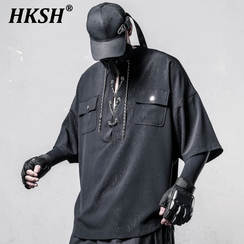 HKSH Летняя новая мужская футболка Tide Y2K Элегантный модный нишевый дизайн против морщин с коротким рукавом Темно-шикарные повседневные свободные топы HK5879
HKSH Летняя новая мужская футболка Tide Y2K Элегантный модный нишевый дизайн против морщин с коротким рукавом Темно-шикарные повседневные свободные топы HK5879