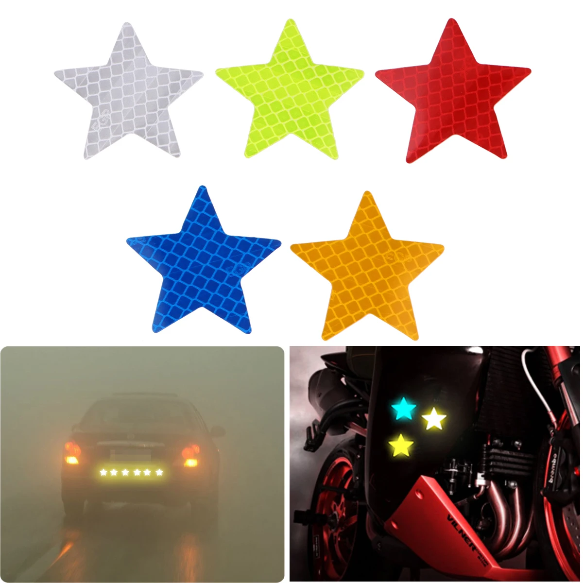 5 Set Reflective Stickers Glow in Dark Decals Dot Car Pentagram Night Safety Scratch Protection Easy Installation High for Cars
5 Set Reflective Stickers Glow in Dark Decals Dot Car Pentagram Night Safety Scratch Protection Easy Installation High for Cars
