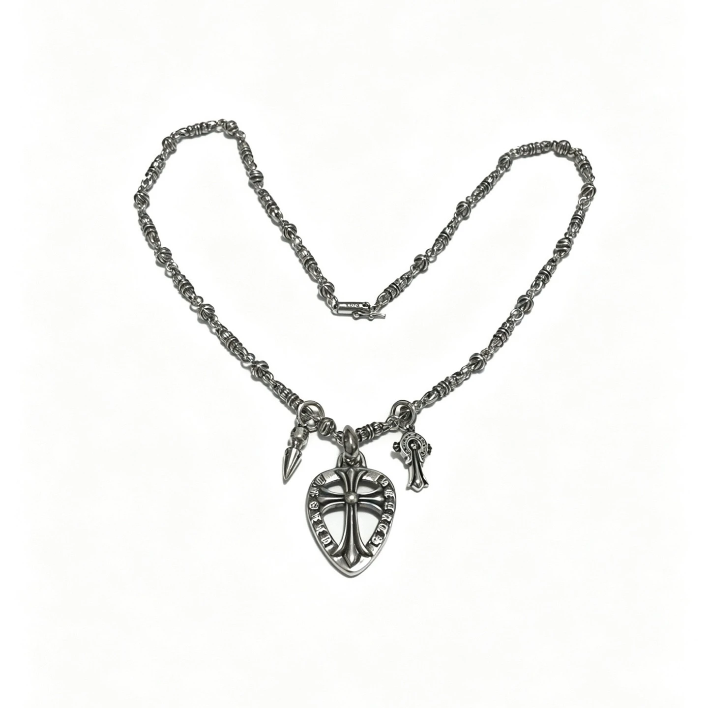 CH light luxury retro old cross charm necklace shield creative design banquet essential jewelry S925 sterling silver pendant
CH light luxury retro old cross charm necklace shield creative design banquet essential jewelry S925 sterling silver pendant