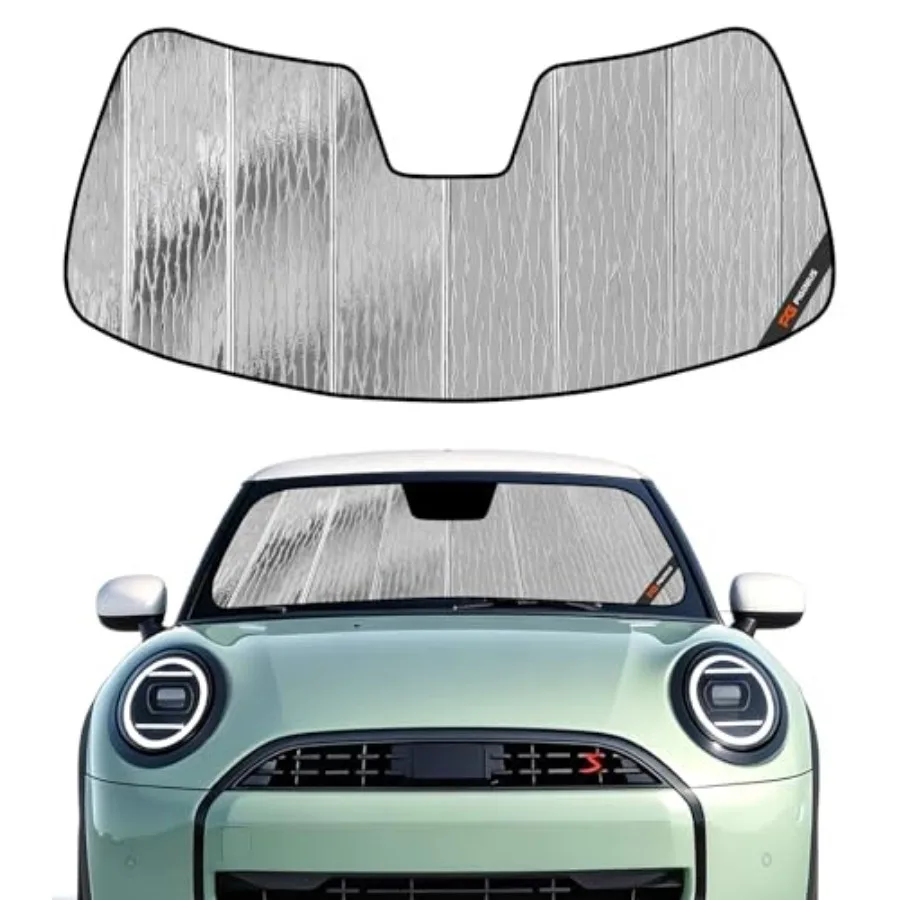 Windshield Sunshade for Mini Cooper 2025-2026, Reversible Silver/Black, Liquid Silver Flowing Light and Zero Fold Elastic Strap
Windshield Sunshade for Mini Cooper 2025-2026, Reversible Silver/Black, Liquid Silver Flowing Light and Zero Fold Elastic Strap