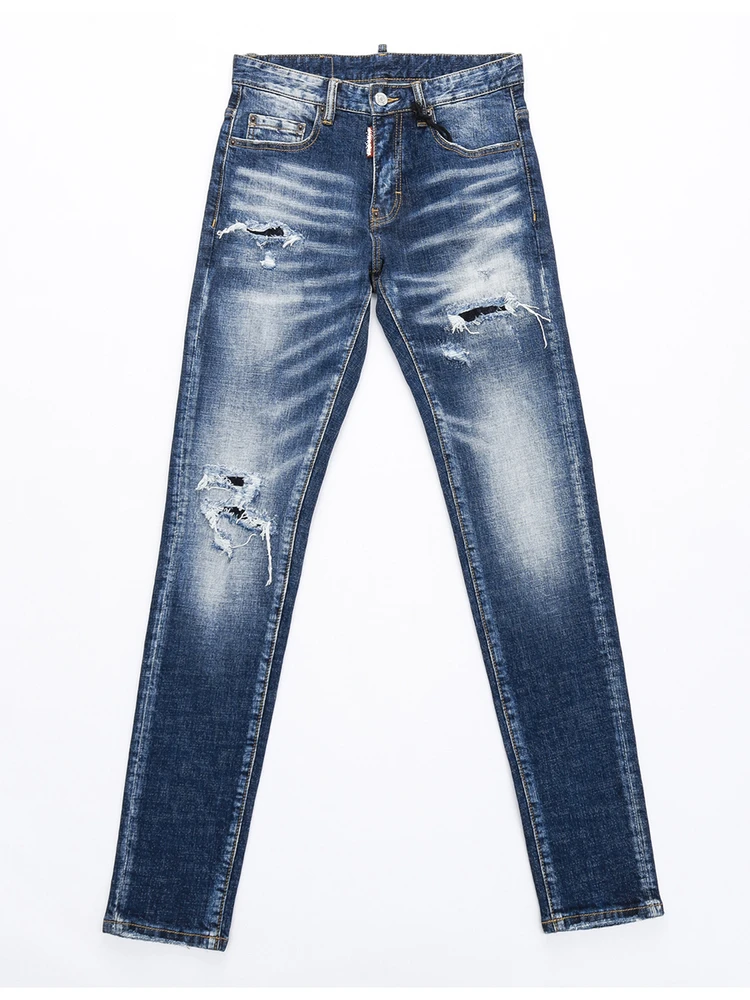 American High Street Sle Men's Skinny Ripped Jeans Denim Pants Middle High Waist Wear Resistant Faion Urban Daily Wear
American High Street Sle Men's Skinny Ripped Jeans Denim Pants Middle High Waist Wear Resistant Faion Urban Daily Wear