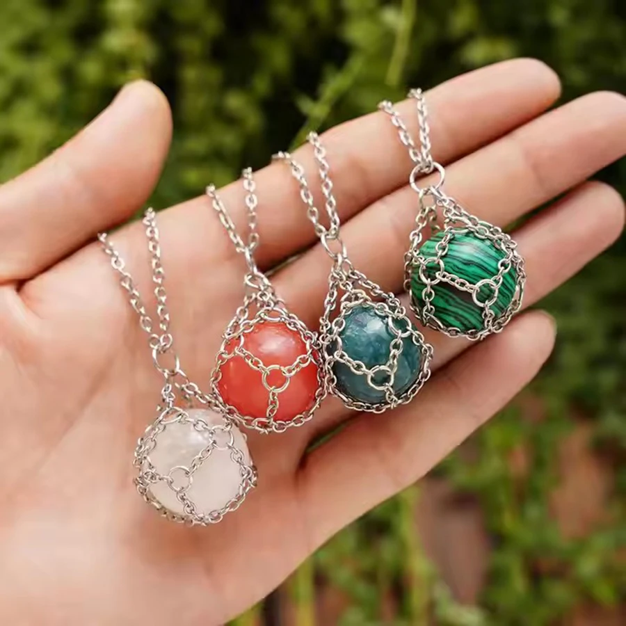 2mm ball Titanium stainless steel 18k gold net bag natural crystal stone adjustable Bamboo knot net pendant necklace
2mm ball Titanium stainless steel 18k gold net bag natural crystal stone adjustable Bamboo knot net pendant necklace