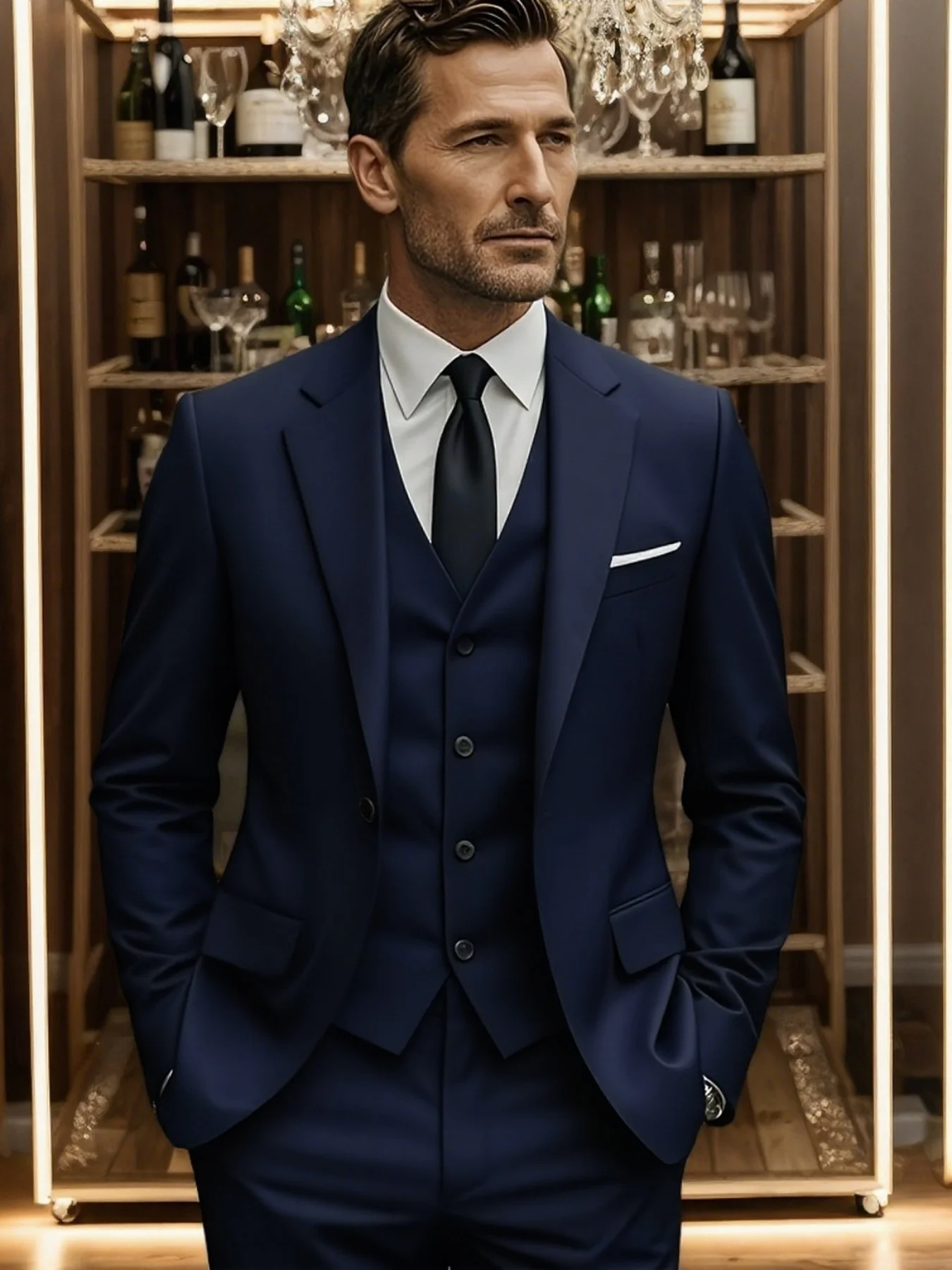 Men's Essential Solid Suit 3-Piece Single Breasted Formal Office Party Wedding Elegant Set
Men's Essential Solid Suit 3-Piece Single Breasted Formal Office Party Wedding Elegant Set