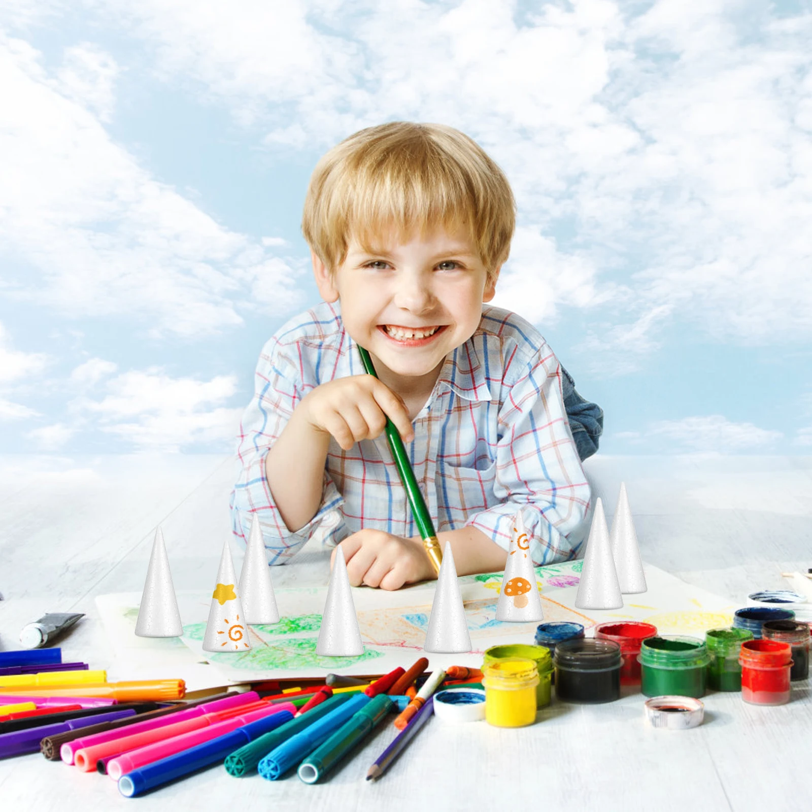 12pcs 10Cm White Foam Craft Cones Diy Christmas Decor Art Project Centerpiece Ornament Handmade Activity Set
12pcs 10Cm White Foam Craft Cones Diy Christmas Decor Art Project Centerpiece Ornament Handmade Activity Set