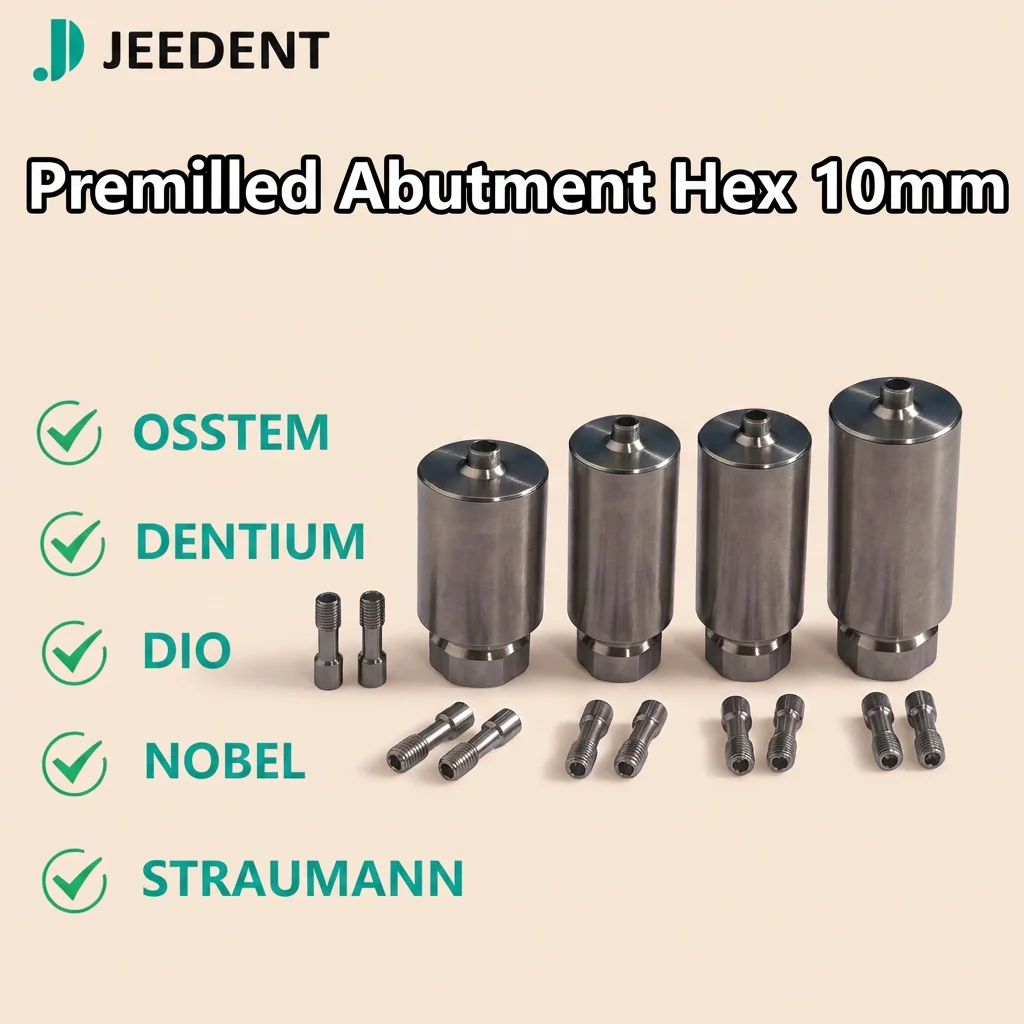 Premilled Abutment Hex 10mm CAD/CAM Zirconia & Titanium Dental Implant Accessories for Osstem/Dentium/DIO/Megagen
Premilled Abutment Hex 10mm CAD/CAM Zirconia & Titanium Dental Implant Accessories for Osstem/Dentium/DIO/Megagen