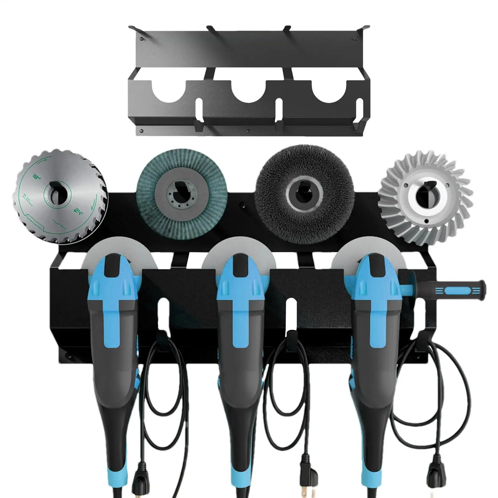 3-Slot Angle Grinder And Polisher Holder Wall-Mounted Metal Tool Rack Tool Organizer For Garage And Space-Saving
3-Slot Angle Grinder And Polisher Holder Wall-Mounted Metal Tool Rack Tool Organizer For Garage And Space-Saving