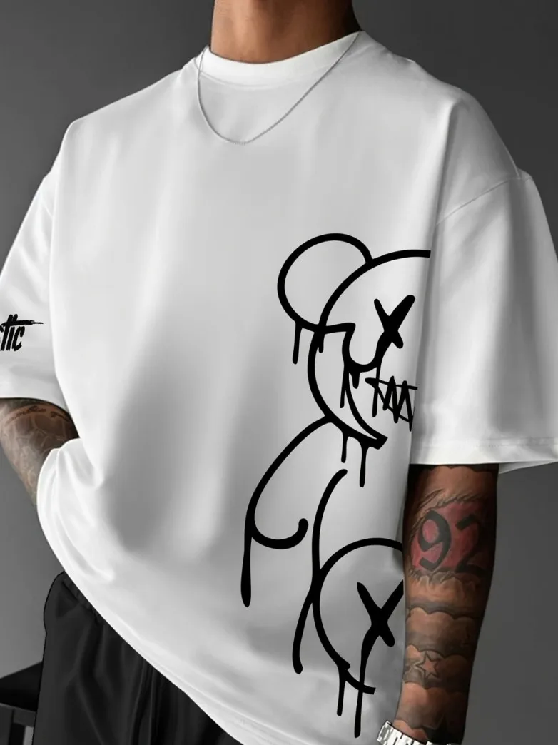 2025 Summer New Men's T-shirt Casual and fashionable bear print outdoor street men's T-shirt
2025 Summer New Men's T-shirt Casual and fashionable bear print outdoor street men's T-shirt