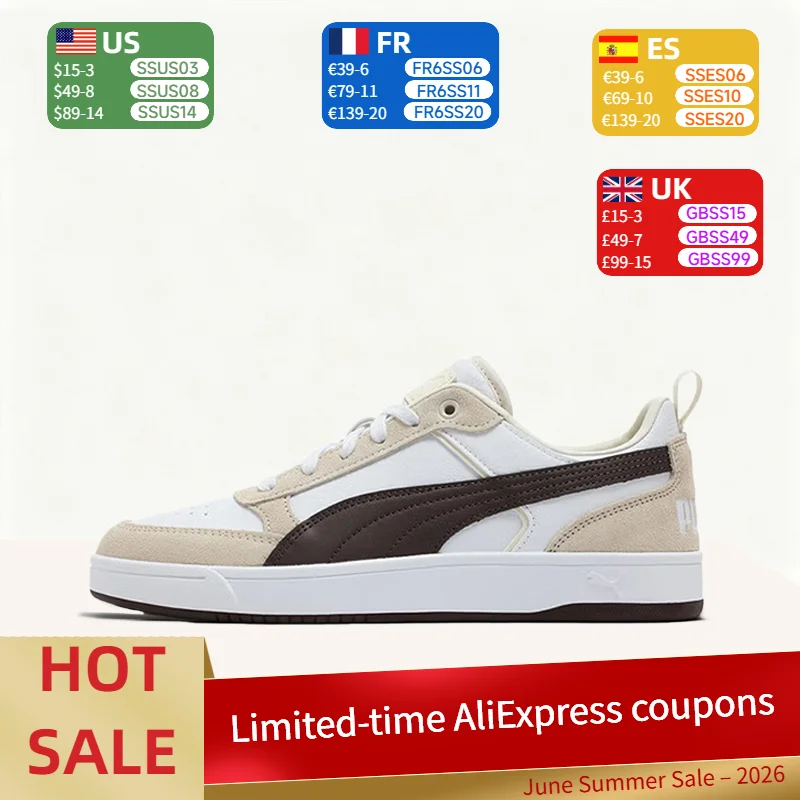 Puma Dribble: Minimalist, Non-Slip, Durable, Lightweight Outdoor Casual Low-Top Sneakers (Unisex) in White and Brown 401057-05
Puma Dribble: Minimalist, Non-Slip, Durable, Lightweight Outdoor Casual Low-Top Sneakers (Unisex) in White and Brown 401057-05