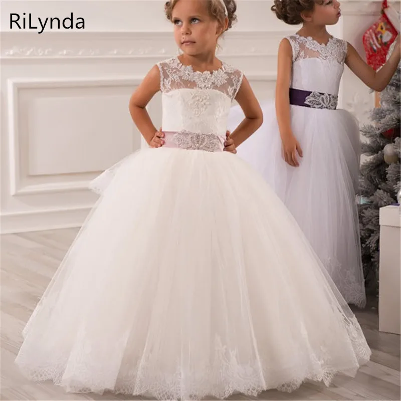 Kids White Tulle Long Flower Girl Dresses For Weddings Ball Gown Bow Girl Party Communion Dress Pageant Vestido Formal Dresses
Kids White Tulle Long Flower Girl Dresses For Weddings Ball Gown Bow Girl Party Communion Dress Pageant Vestido Formal Dresses